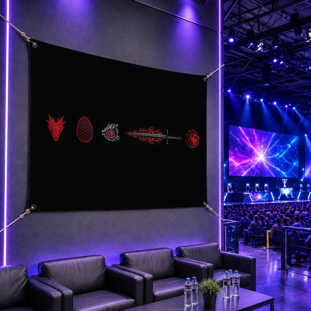 Esports Gaming Houses - Famous Clan H-House TargaryenS Flags Gaming