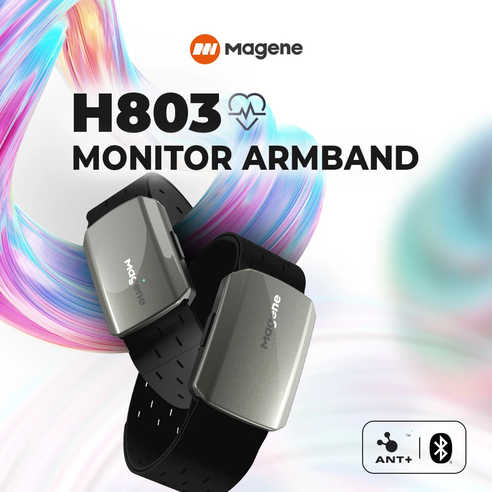 Dual Monitor Stand - Magene H803 Heart Rate Armband Monitor