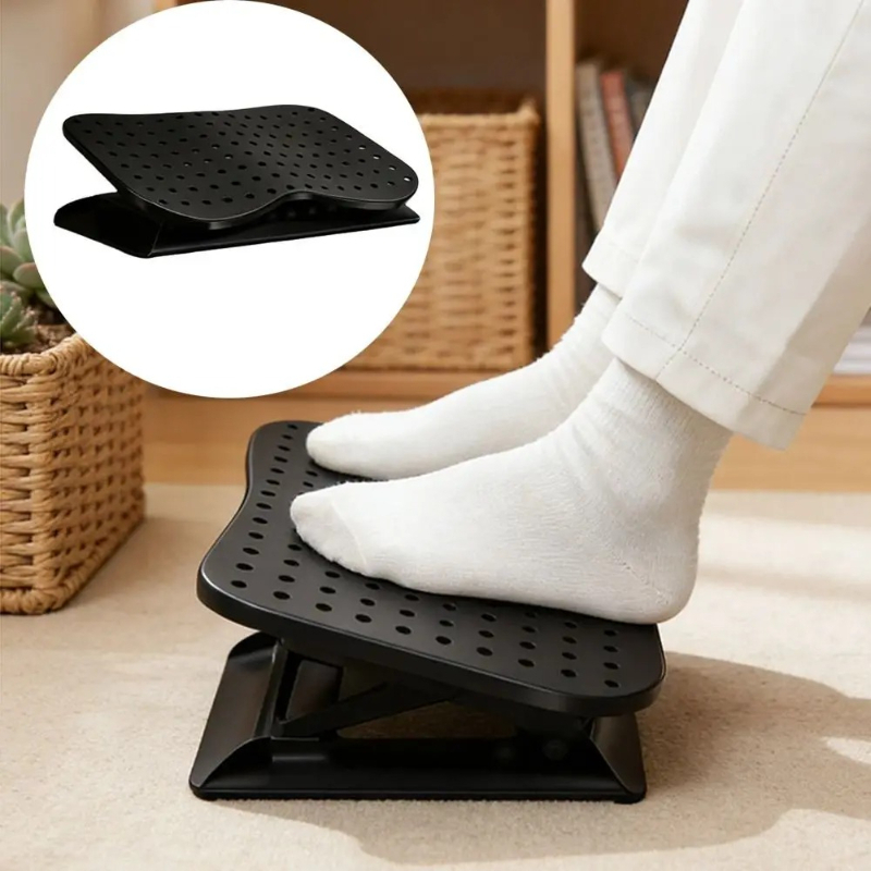 Footrest Under Desk - Ergonomic Under Desk Footrest Nonslip Bottom