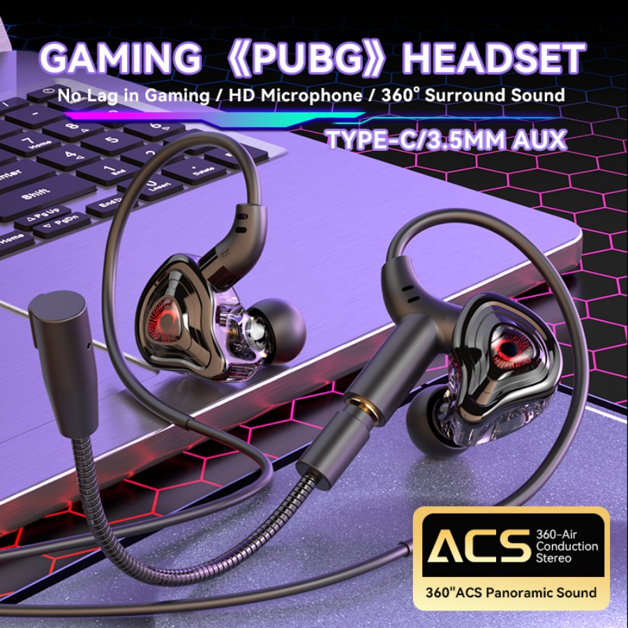 Esports Gaming Mobile - Esports Gaming Headset 360° Surround Sound