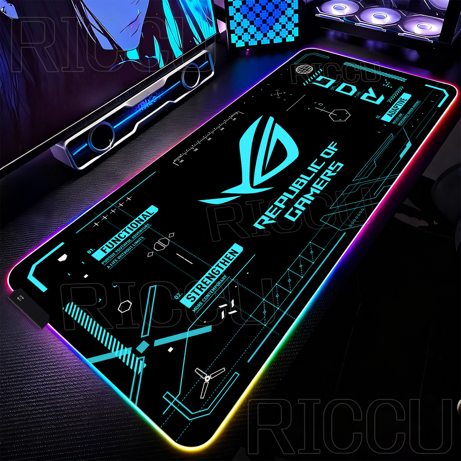 Esports Pc Gaming - RGB XXL HD Printing Gaming Mats