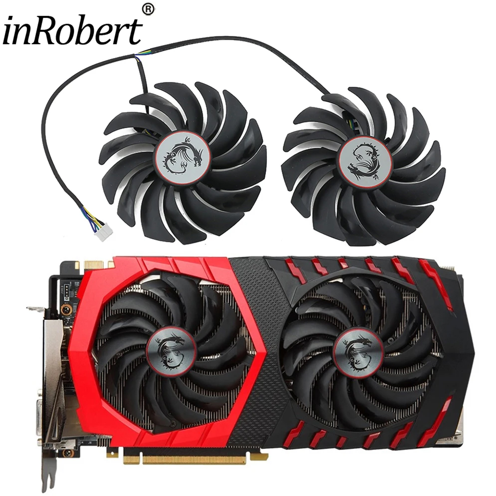 Esports Gaming Fan - 2Pcs 95mm PLD10010S12HH Video Card Fan