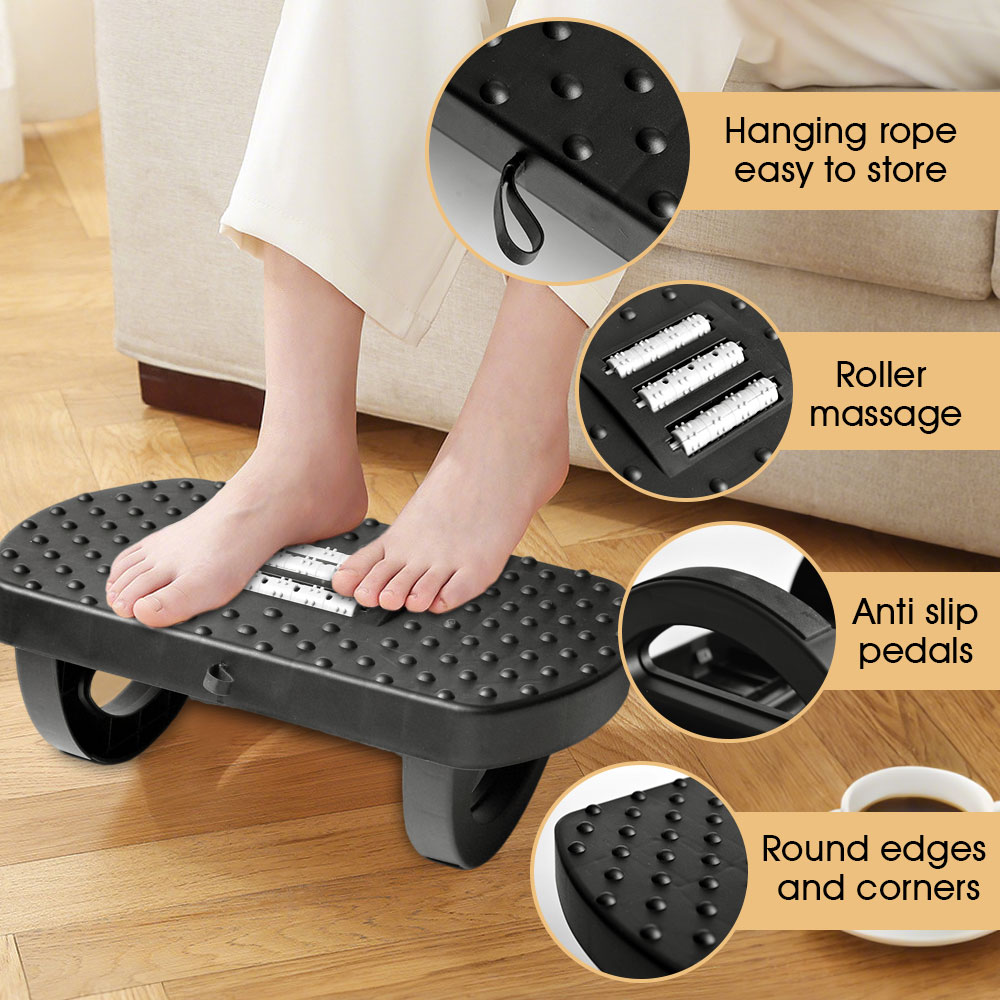 Footrest Under Desk - Portable Home Office Footstool Ergonomic Under