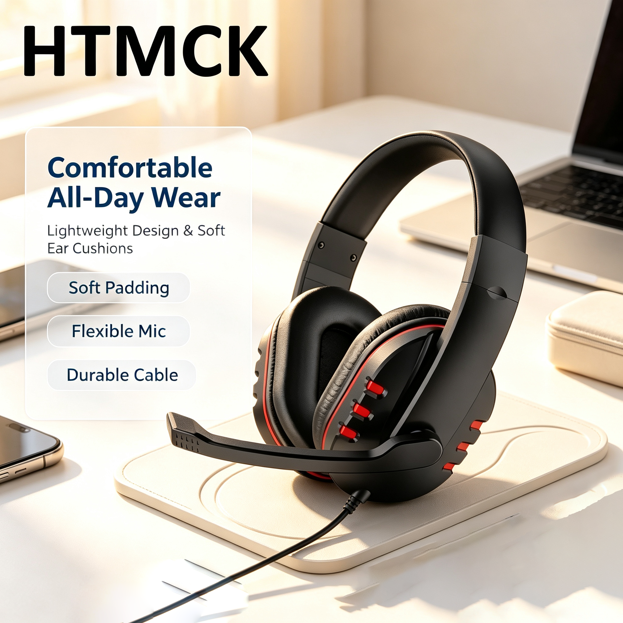 Esports Gaming Station - 3.5mm Headphones Wired Gaming Headset Earphones