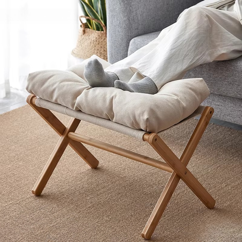 Footrest Under Desk - Adjustable Foot Rest Stool with Soft
