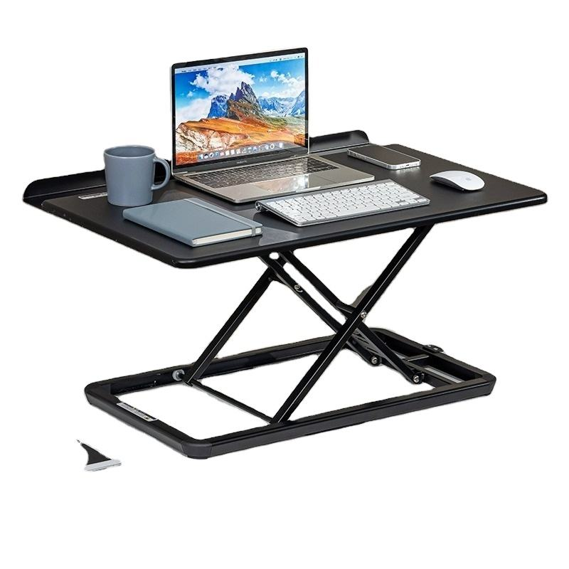 Dual Monitor Stand - Pneumatic Height Adjustable Standing Desk Riser