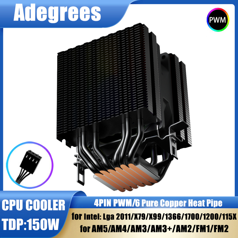 Esports Gaming Fan - 6 Heat Pipes CPU Air Cooler