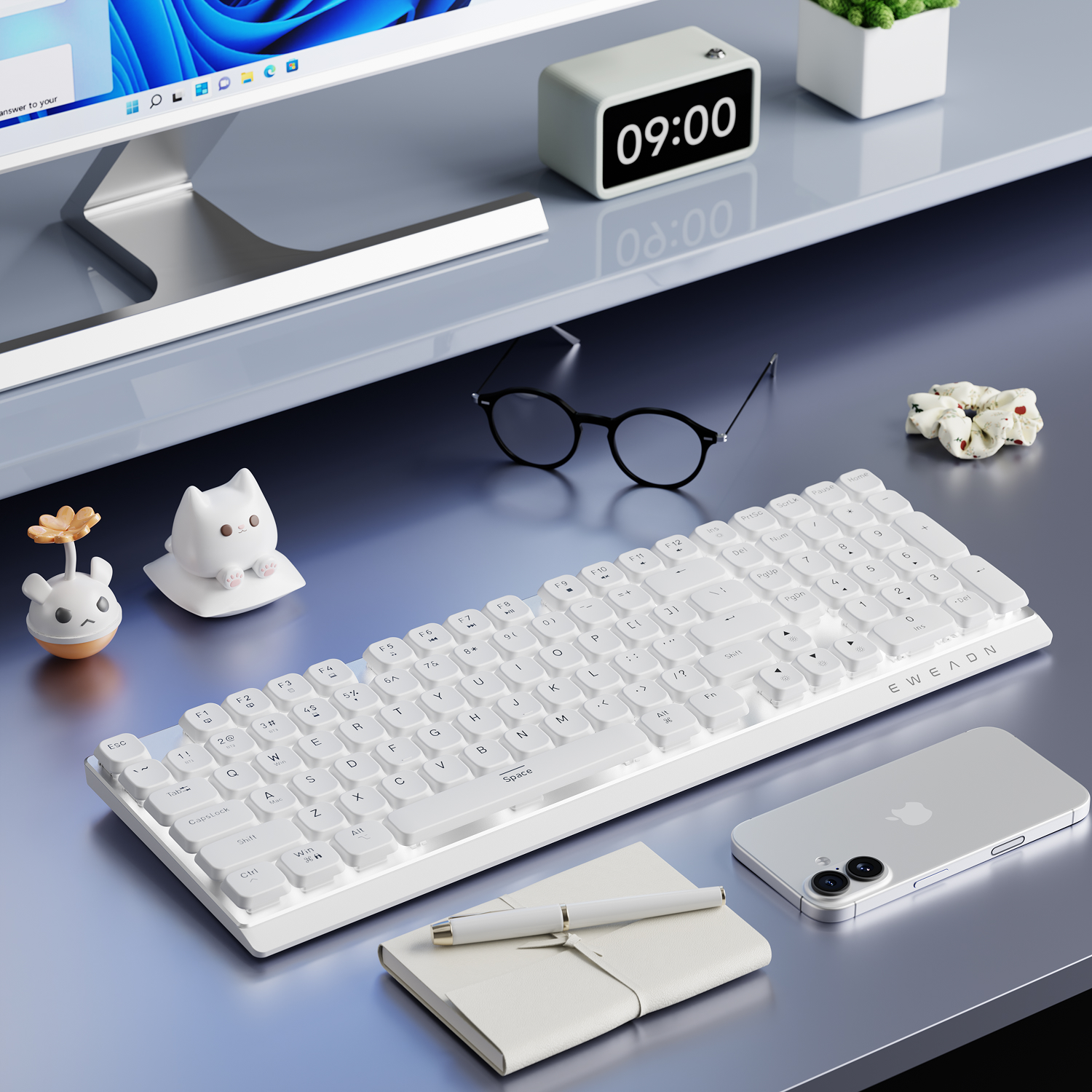 Esports Gamers - EWEADN Wireless Low-Profile Mechanical Gaming Keyboard,