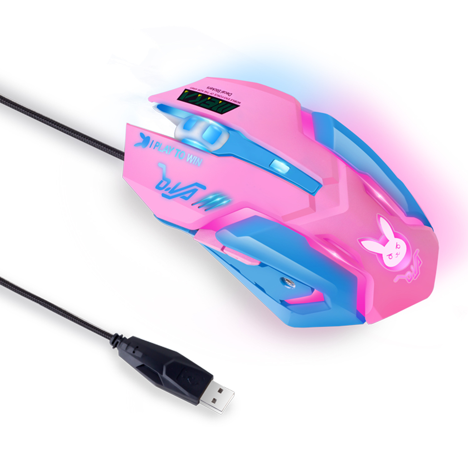 Esports Gaming Mouse Weight Adjustable - Colorful Glowing Silent Gaming Mouse, Adjustable