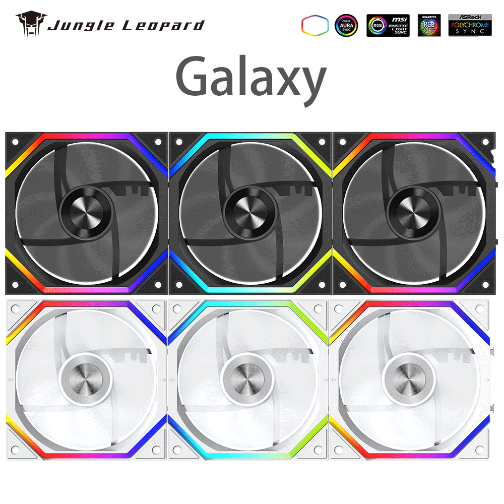 Esports Gaming Fan - Jungle Leopard Galaxy Prism XH Flowing