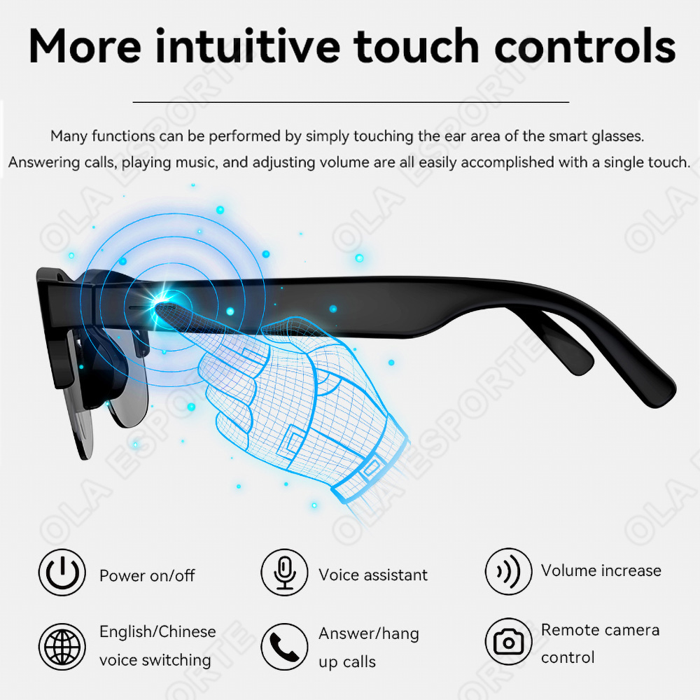 NEW Smart Glasses V5.3 Bluetoo - Esports Gamers 评论和价格