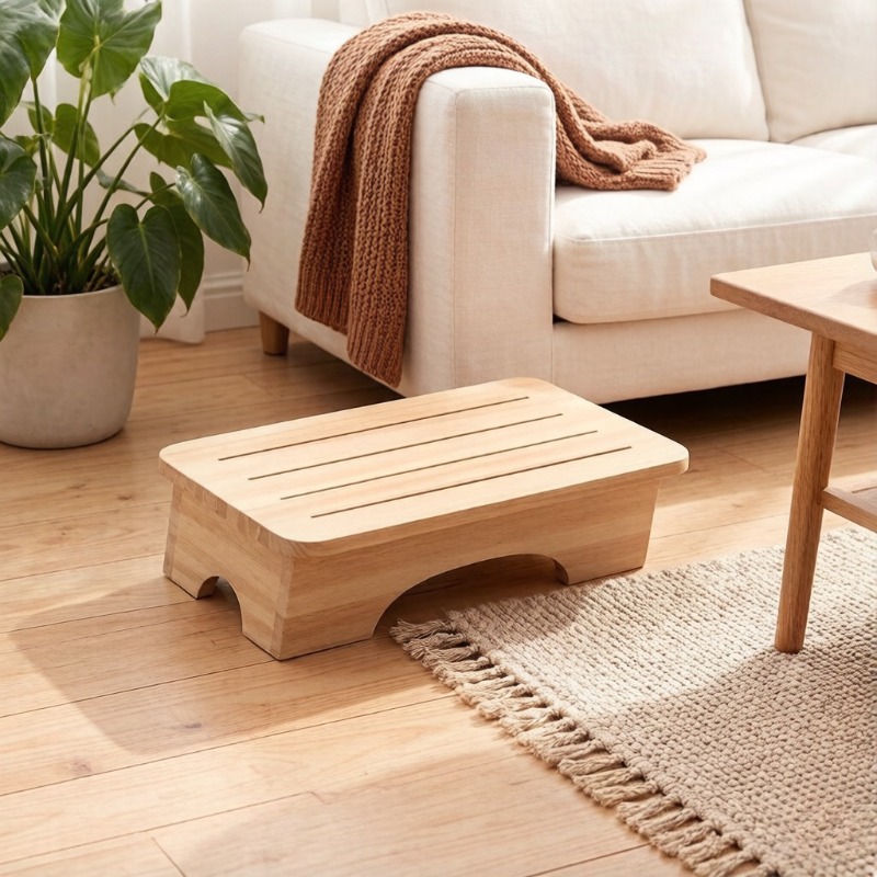 Wooden Stool Stable Footrest S - Footrest Under Desk 评论和价格