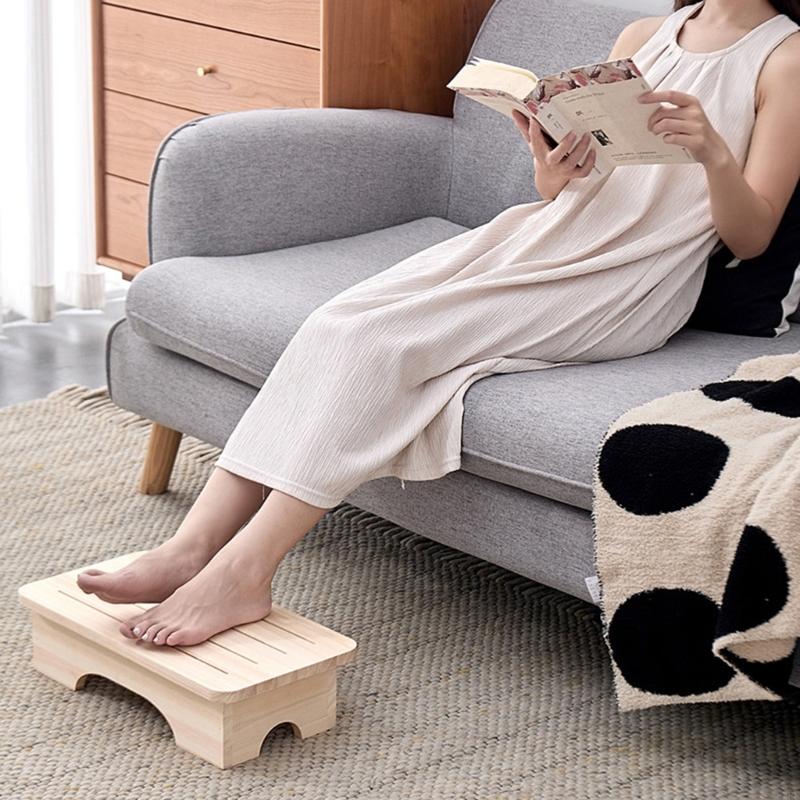 Wooden Stool Stable Footrest S - Footrest Under Desk 评论和价格