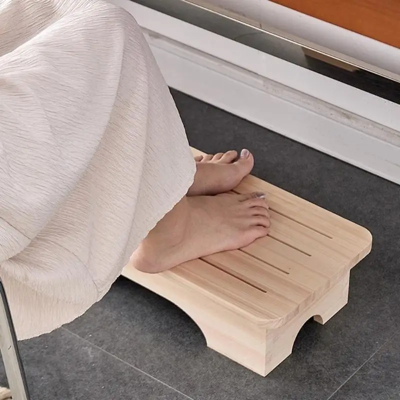 Wooden Stool Stable Footrest S - Footrest Under Desk 评论和价格