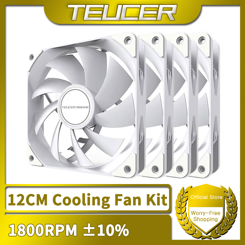 TEUCER 1800RPM 4PIN PWM White  - Esports Gaming Fan 评论和价格
