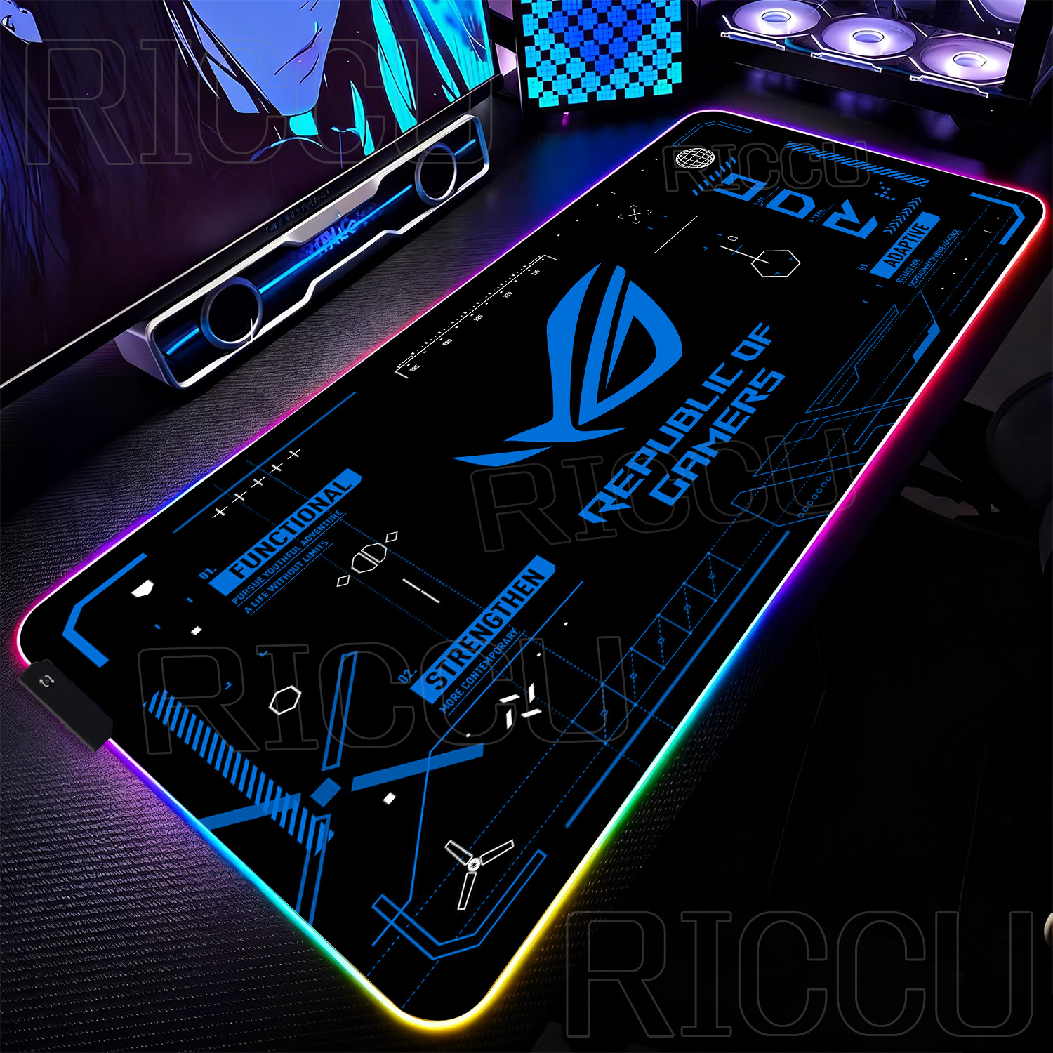 RGB XXL HD Printing Gaming Mat - Esports Pc Gaming 评论和价格
