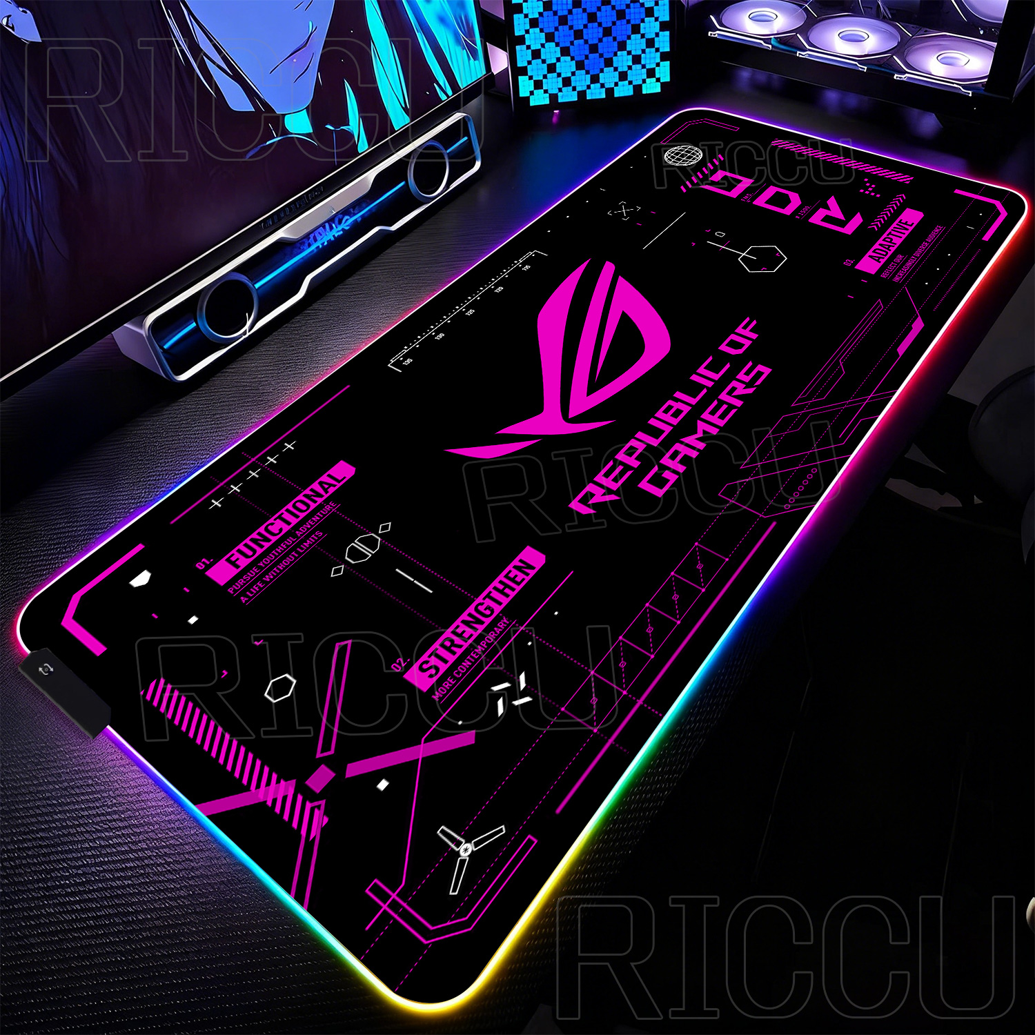 RGB XXL HD Printing Gaming Mat - Esports Pc Gaming 评论和价格