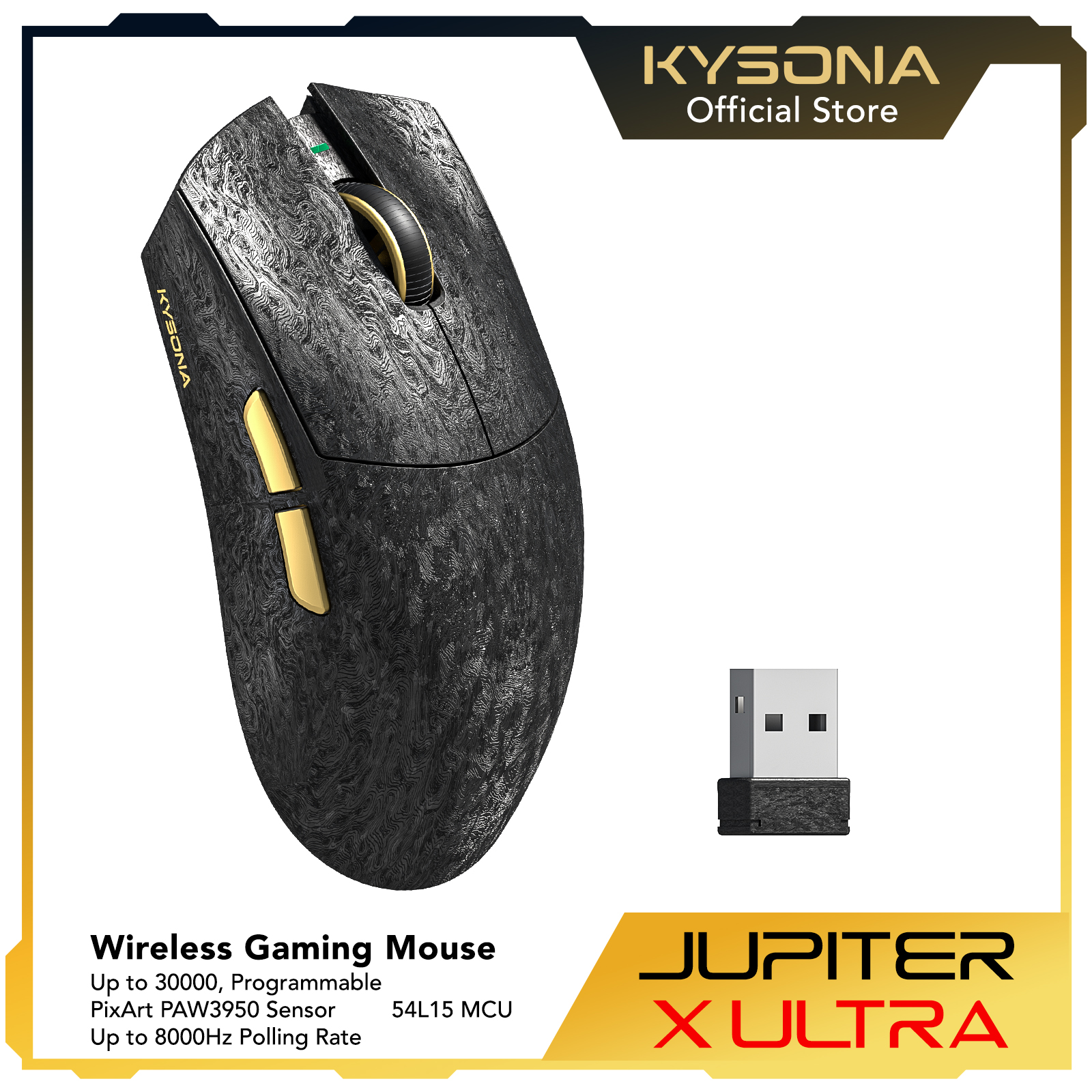 KYSONA Jupiter X Ultra Tri-Mod - Esports Gaming Mouse Weight Adjustable 评论和价格