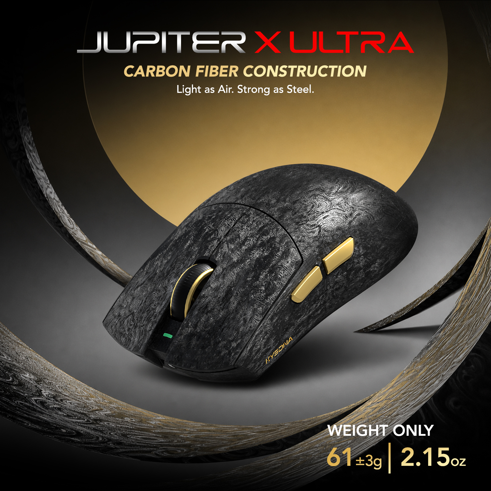 KYSONA Jupiter X Ultra Tri-Mod - Esports Gaming Mouse Weight Adjustable 评论和价格