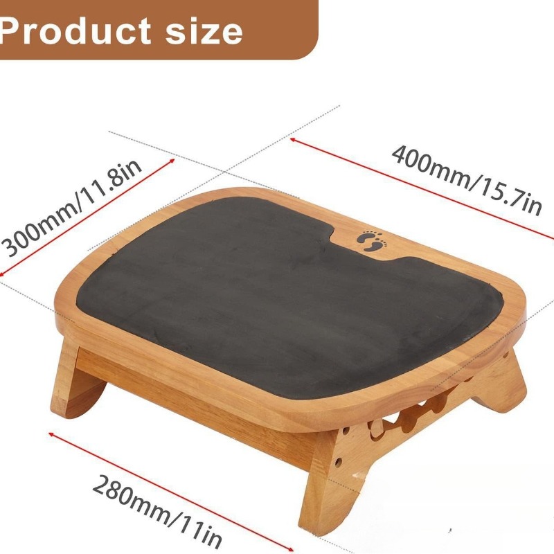 Solid Wood Foot Rest Adjustabl - Footrest Under Desk 评论和价格