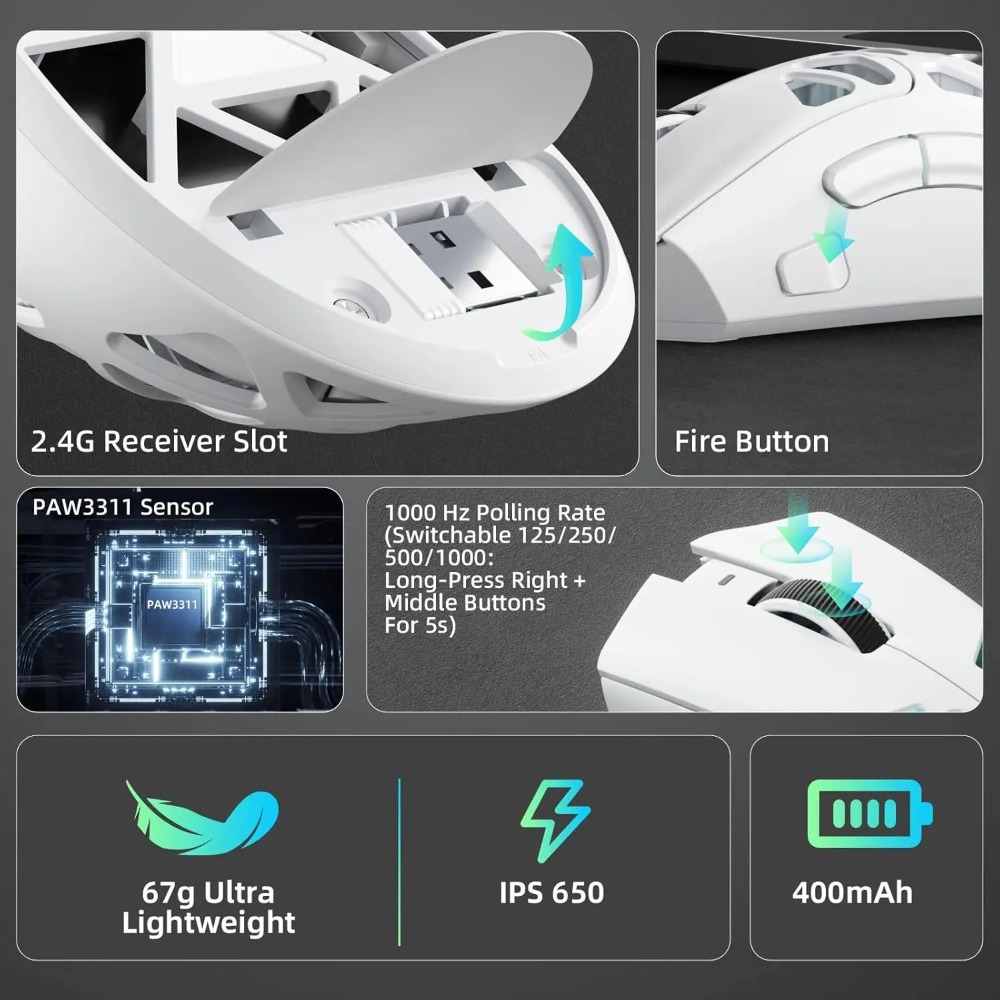 AULA SC620 Gaming Mouse Wired/ - Esports Gaming Mouse Weight Adjustable 评论和价格