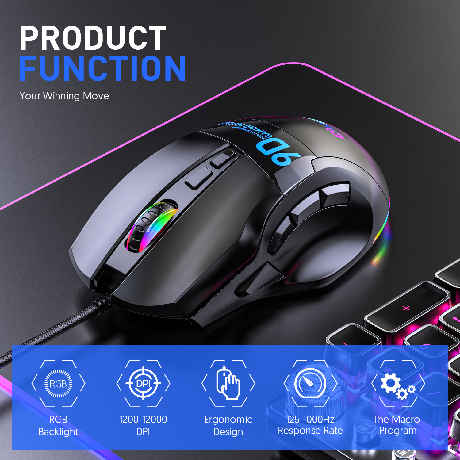 X10 Wired Gaming Macro Mouse 9 - Mouse Gaming Esports 评论和价格