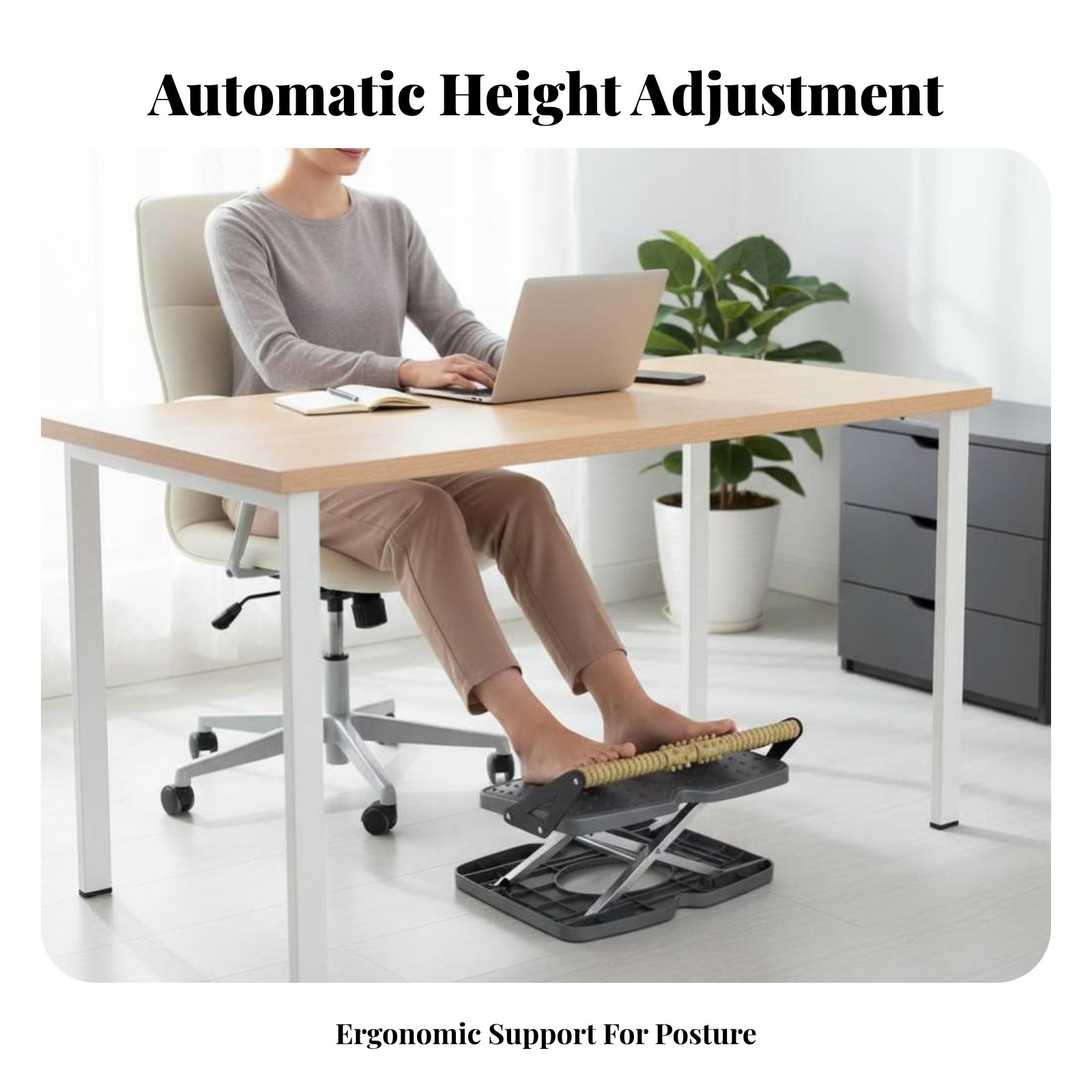 Adjustable Padded Footstool No - Footrest Under Desk 评论和价格