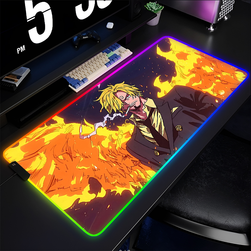 RGB Anime Mouse pad one piece  - Esports Pc Gaming 评论和价格