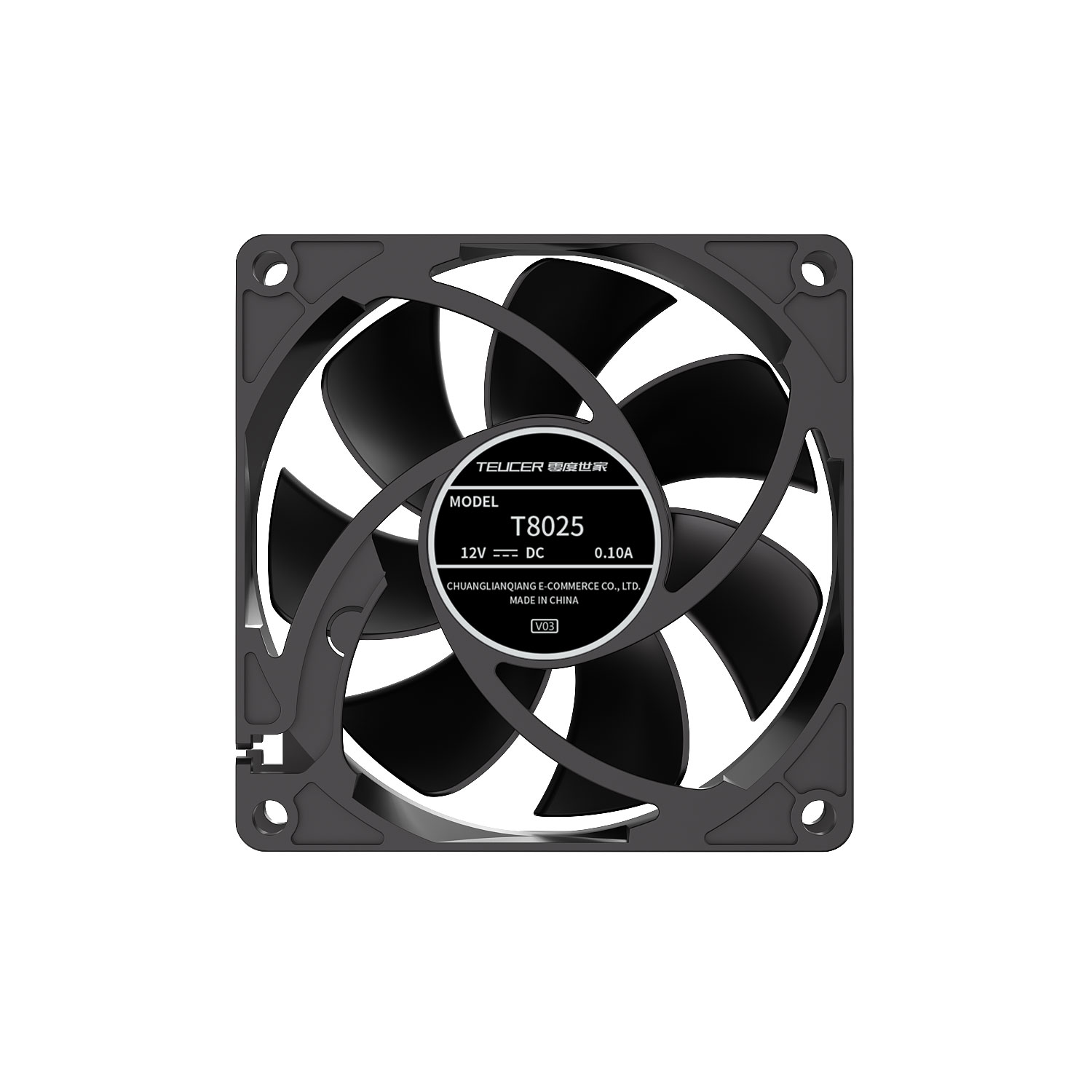 Teucer 8025 PC Case Fan 12V  B - Esports Gaming Fan 评论和价格