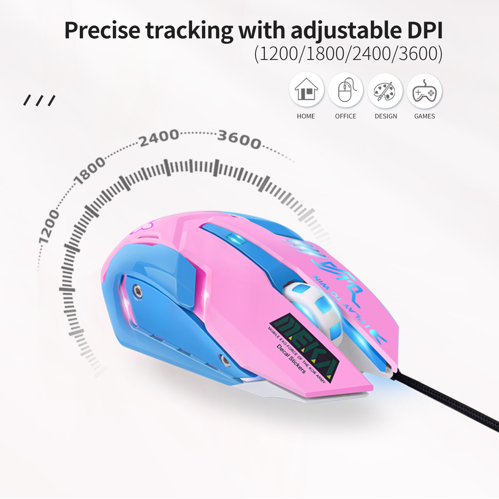 Colorful Glowing Silent Gaming - Esports Gaming Mouse Weight Adjustable 评论和价格