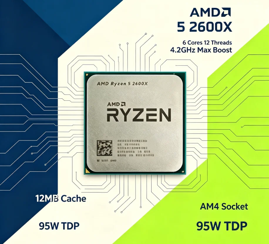 AMD R5 2600X 12nm AM4 Desktop  - Esports Pc Gaming 评论和价格