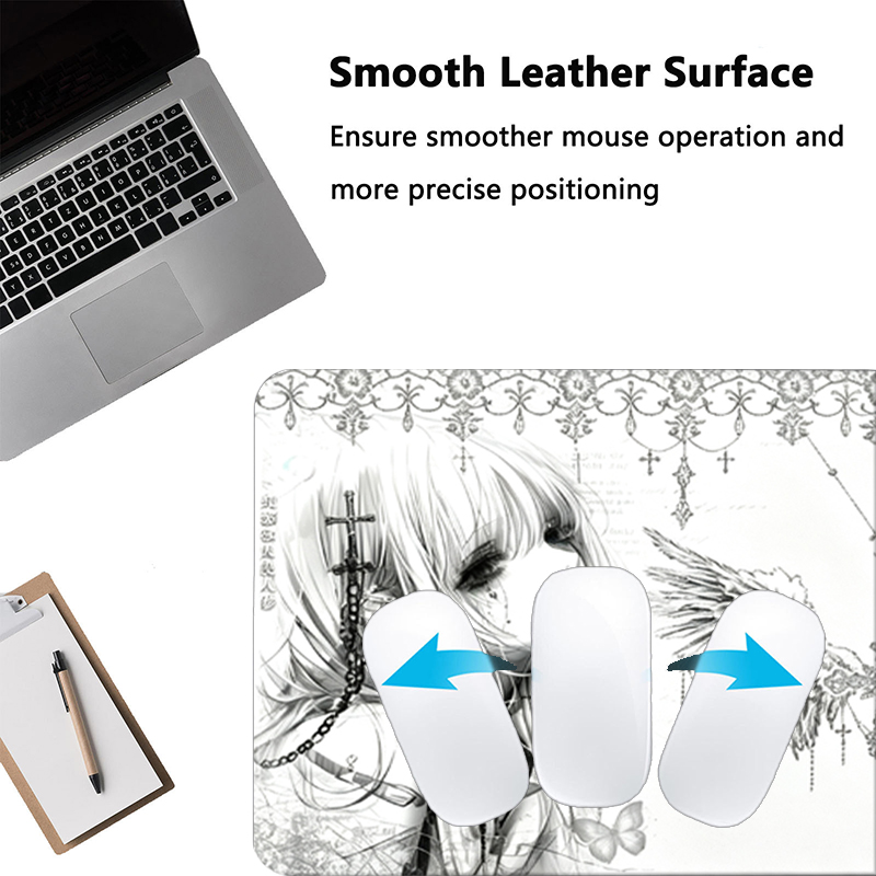 Leather Mousepad Black White A - Esports Pc Gaming 评论和价格