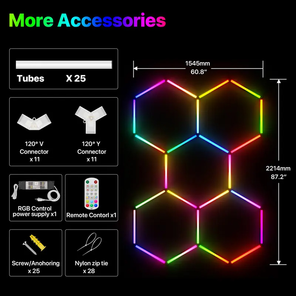 Smart Honeycomb Hexagonal RGB  - Esports Gaming Mobile 评论和价格