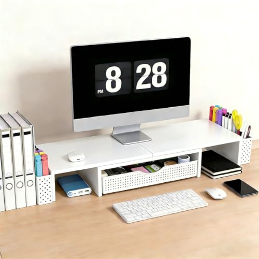 Metal Desk Organizers and Acce - Dual Monitor Stand 评论和价格