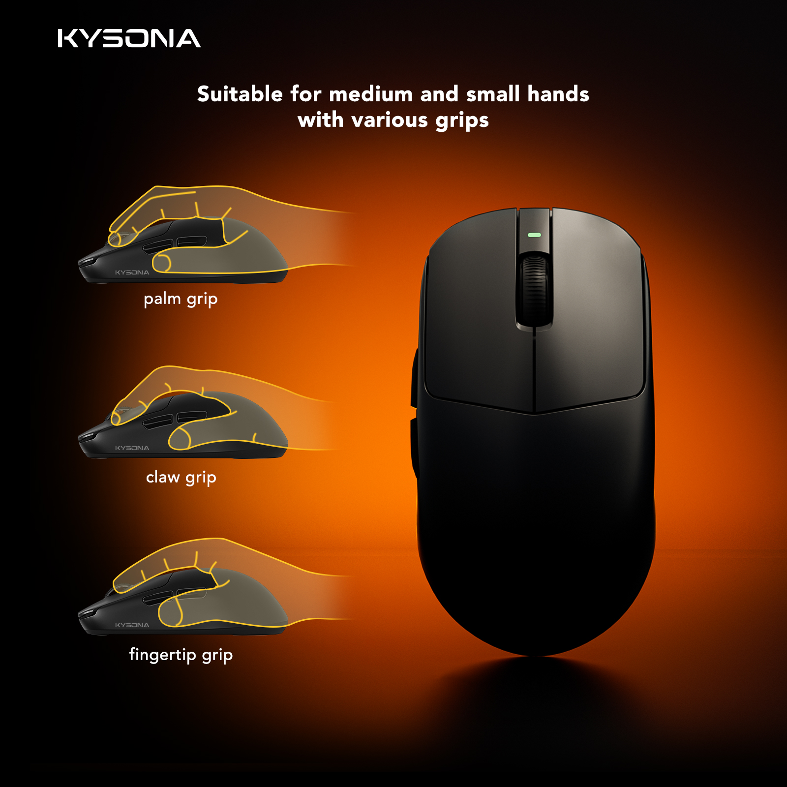 KYSONA Mercury Pro PAW3395 Wir - Esports Gaming Mouse Weight Adjustable 评论和价格