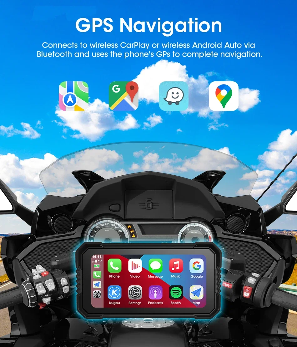 6.25 inch Motorcycle Carplay S - Dual Monitor Stand 评论和价格